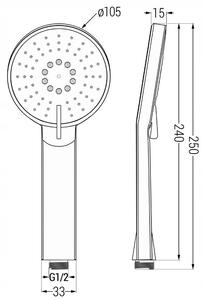 Mexen příslušenství - 1-bodový ruční sprchový set R-40, růžovo-zlatá, 785406052-60