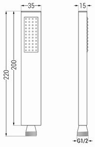 Mexen příslušenství - podomítkový 1-bodový ruční sprchový set R-02, černý, 785006050-70