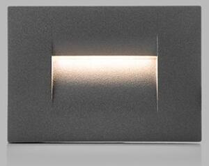 LED2 5141434 STEP IN S zápustné hranaté exteriérové ​​svítidlo 75x107mm 3,6W / 106lm 3000K IP54 antracit