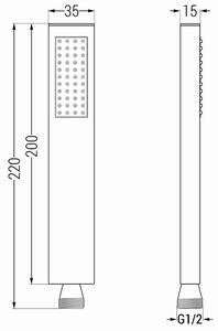 Mexen příslušenství - podomítkový 1-bodový ruční sprchový set R-02, chrom, 785006050-00