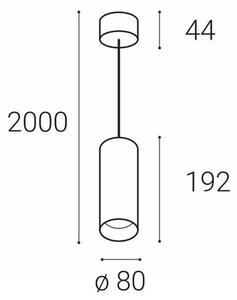 LED2 3251433 LUKY závěsné svítidlo LED D80mm 10-20W 3000K černá