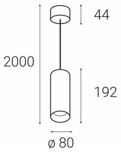 LED2 3251441 LUKY závěsné svítidlo LED D80mm 10-20W 4000K bílá