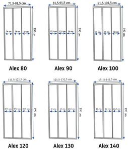 Rea - ALEX posuvné sprchové dveře - chrom, 120 x 190 cm, REA-K0921