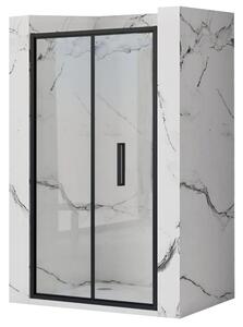 Rea - RAPID FOLD zalamovací sprchové dveře - černý mat, 80 x 195 cm, REA-K6418