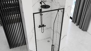 Rea - RAPID SWING jednokřídlé sprchové dveře, černý, 90 x 195 cm, REA-K6409