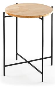 Kalune Design Odkládací stolek Shb-004 z masivu černý/dub přírodní