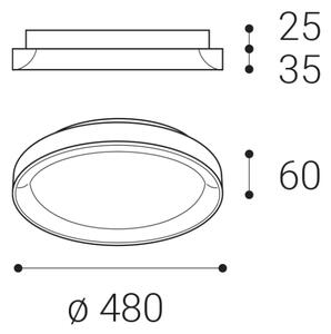 LED2 1271653DT BELLA SLIM stropní svítidlo LED D480mm 38W/2660lm 3000-4000K TRIAC černá