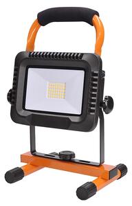 SOLIGHT LED reflektor 20W, přenosný, nabíjecí, 1600lm, oranžovo-černý