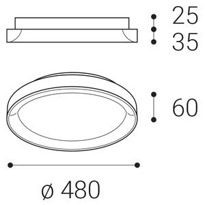 LED2 1271658DT BELLA SLIM stropní svítidlo LED D480mm 38W/2660lm 3000-4000K TRIAC kávová