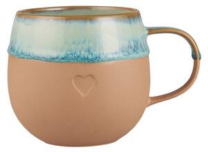 Kameninový hrnek Heart Aqua Edge Matt 380 ml