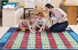 Associated Weavers - Belgie Dětský kusový koberec Počítáme do sta 1-100 counting - 200x200 cm