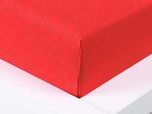 XPOSE® Jersey prostěradlo Exclusive - červené 90x200 cm