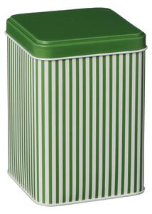 Plechová dóza s víkem Green Stripes