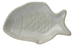 Kameninový talířek Fish šedá