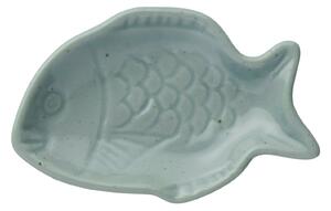 Kameninový talířek Fish modrá