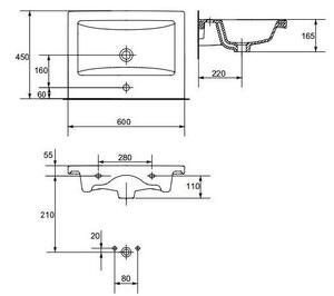 Cersanit COMO - skříňkové umyvadlo 60cm, K32-003-BOX