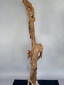Sochařská dekorace z naplaveného teakového dřeva výška 193 cm