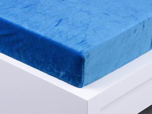 XPOSE® Mikroplyšové prostěradlo Exclusive - modré 140x200 cm