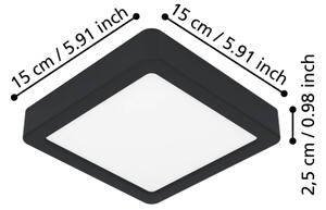Eglo 901302-LED Stropní svítidlo FUEVA LED/7W/230V 2700/4000/6500K 15x15cm černá