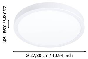 Eglo 901334 - LED Koup. strop. svítid. FUEVA LED/14,2W/230V pr.27,8cm IP44 bílá