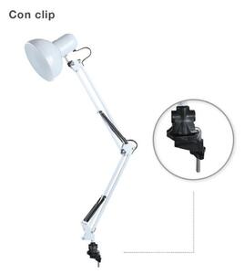 Kloubová stolní lampa na 1 žárovku E27, 40W, se šroubovacím úchytem, bílá, 3 roky zár