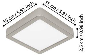 Eglo 901319 - LED Str. svít. FUEVA LED/7W/230V 2700/4000/6500K 15x15 cm chrom