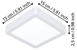 Eglo 901311 - LED Str. svítidlo FUEVA LED/7W/230V 2700/4000/6500K 15x15 cm bílá