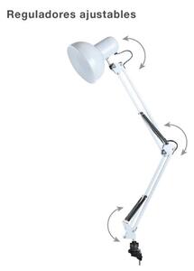 Kloubová stolní lampa na 1 žárovku E27, 40W, se šroubovacím úchytem, bílá, 3 roky zár