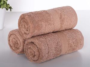 XPOSE® Froté ručník VERONA 3ks - hnědý 30x50 cm