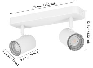 Eglo 300575 - Koupelnové bodové svítidlo CONSUMA 2xGU10/5W/230V IP44 bílá