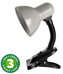 Stolní lampa s klipem na 1 žárovku E27 max 40W, šedá, Saidu, 3 roky záruka