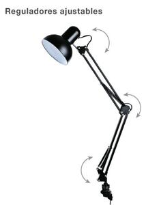 Kloubová stolní lampa na 1 žárovku E27, 40W, se šroubovacím úchytem, černá, 3 roky zár