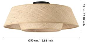 Eglo 44095 - Stropní svítidlo MARFORD 1xE27/60W/230V lýko