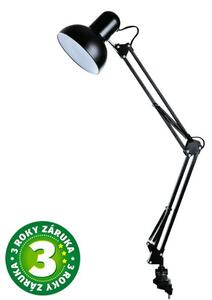 Kloubová stolní lampa na 1 žárovku E27, 40W, se šroubovacím úchytem, černá, 3 roky zár