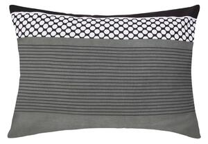 XPOSE® Bavlněný povlak na polštář VLADIMÍRA - černý/šedý 70x90 cm