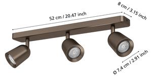 Eglo 901951 - Bodové svítidlo CAMALDOLI 3xGU10/10W/230V bronzová