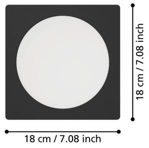 Eglo 901392 - LED Podhledové svítidlo FUEVA LED/10,5W/230V 16,6x16,6 cm černá