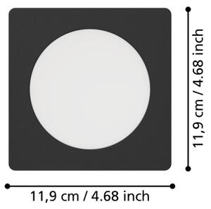 Eglo 901391 - LED Podhledové svítidlo FUEVA LED/6,3W/230V 11,9x11,9 cm černá