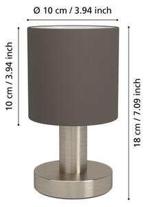 Eglo 31842 - Stolní lampa MONTETTO 1xE14/40W/230V hnědá/matný chrom