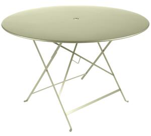 Světle zelený kovový skládací stůl Fermob Bistro Ø 117 cm