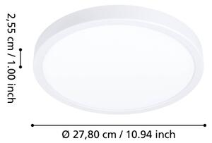 Eglo 901377 - LED RGBW Stm. kou. st. sv. FUEVA-Z LED/14,3W/230V 27,8cm IP44 bílá
