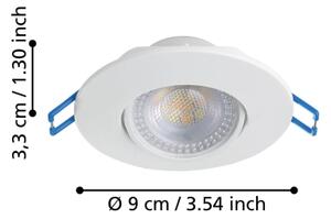 Eglo 300184- SADA 3xLED Podhledové svítidlo GEDREZ LED/4,9W/230V pr. 9 cm bílá