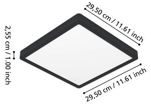 Eglo 901375 -LED RGBW Stm. kou. st. sv. FUEVA-Z LED/13,5W/230V 29,5cm IP44 černá