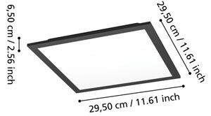 Eglo 901505-LED RGBW Stm. strop. svítidlo MORADILLO-Z LED/14W/230V 30x30cm černá
