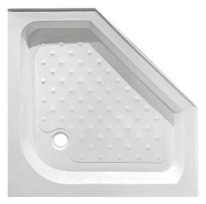 BPS-koupelny Pětiúhelníkový sprchový kout BS06B 90x90 černá/transparent + vanička SXL07B WH bílá