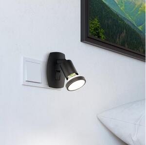 Eglo 300911 - LED Svítidlo do zásuvky PARRINI 1xGU10/4,5W/230V černá