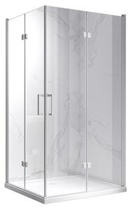 BPS-koupelny Obdélníkový sprchový kout KZ12A WH 90x80 bílá/transparent - bez vaničky