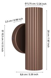 Eglo 902036 - Nástěnné svítidlo PORTILLO 2xGU10/5W/230V hnědá