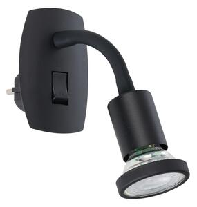 Eglo 300913 - LED Svítidlo do zásuvky PARRINI 1xGU10/4,5W/230V černá