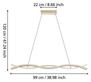 Eglo 901106 - LED Lustr na lanku LASANA LED/35W/230V zlatá